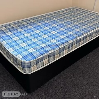 Single - Economy mattress with black divan base