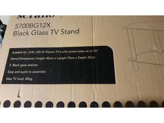 Serano Black Glass TV Stand
