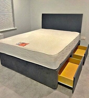 DIVAN Drawer Storage Bed With Optional Mattress For Sale Near Me