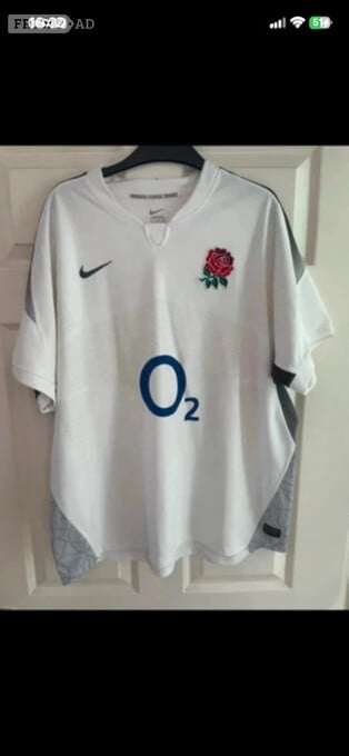 Nike England Rugby 2011 jersey in white home Shirt in men's XL