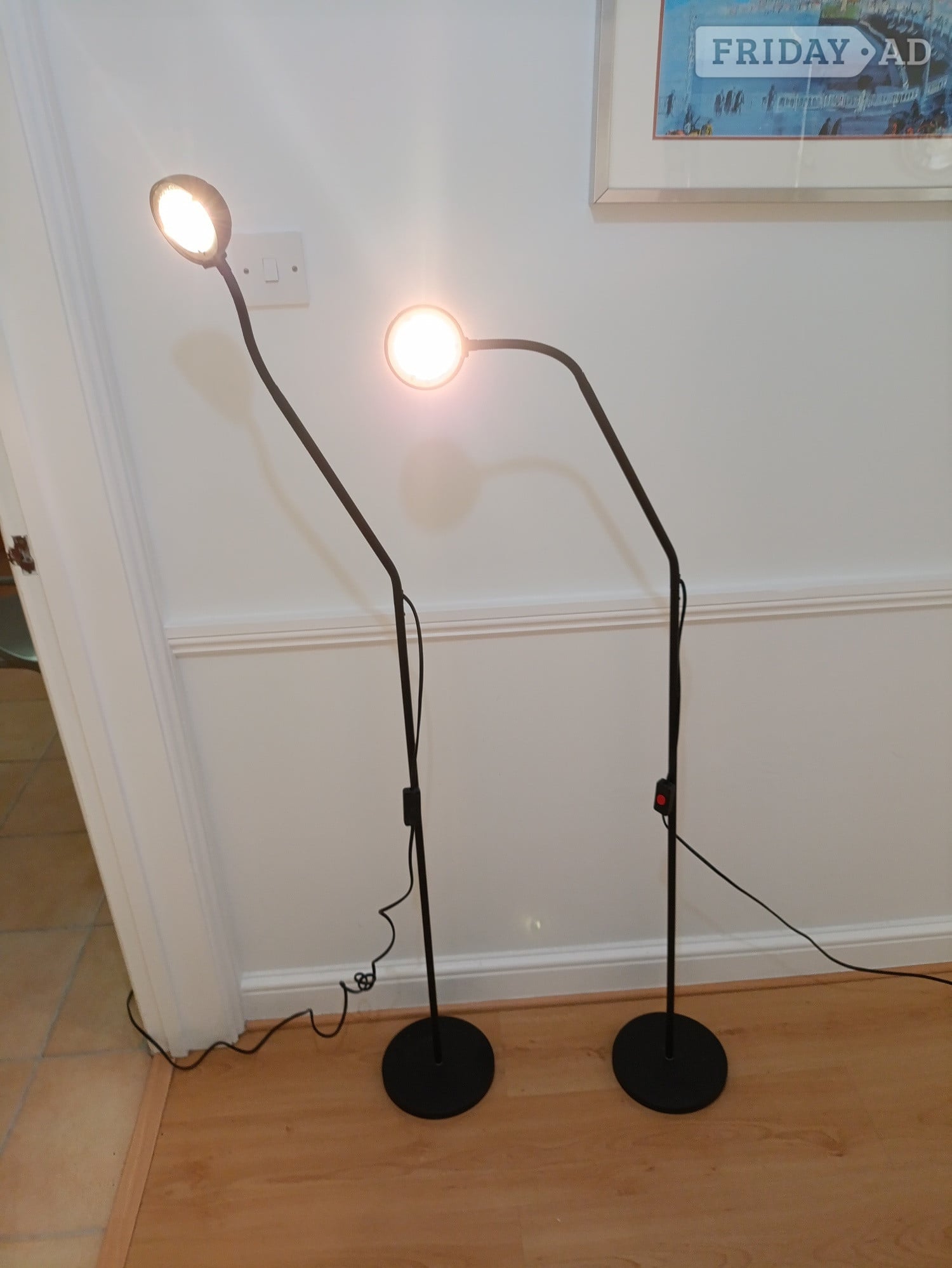Pair of standard lamps