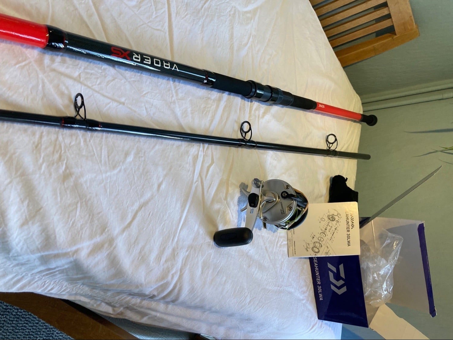 Beach fishing rod and reel