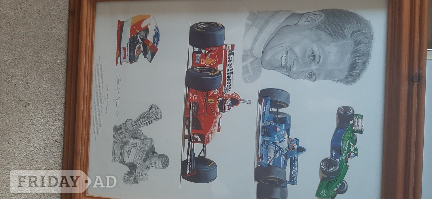 FORMULA1 MICHAEL SCHUMACHER TRIBUTE PRINT