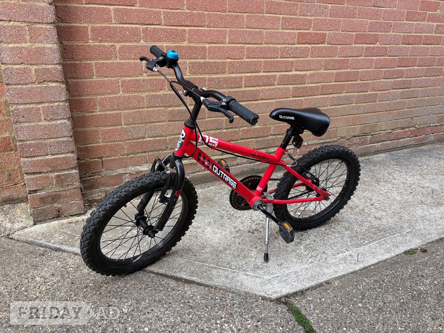 Apollo outrage kids bike 18” wheels red  in Crawley
