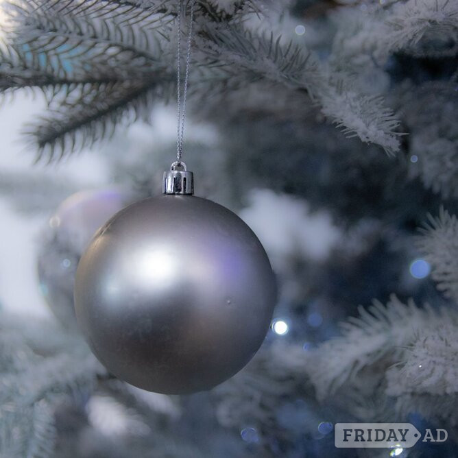 Festive Silver Shatterproof Christmas Tree Baubles - Pack of 24 - Home Decor in Pevensey
