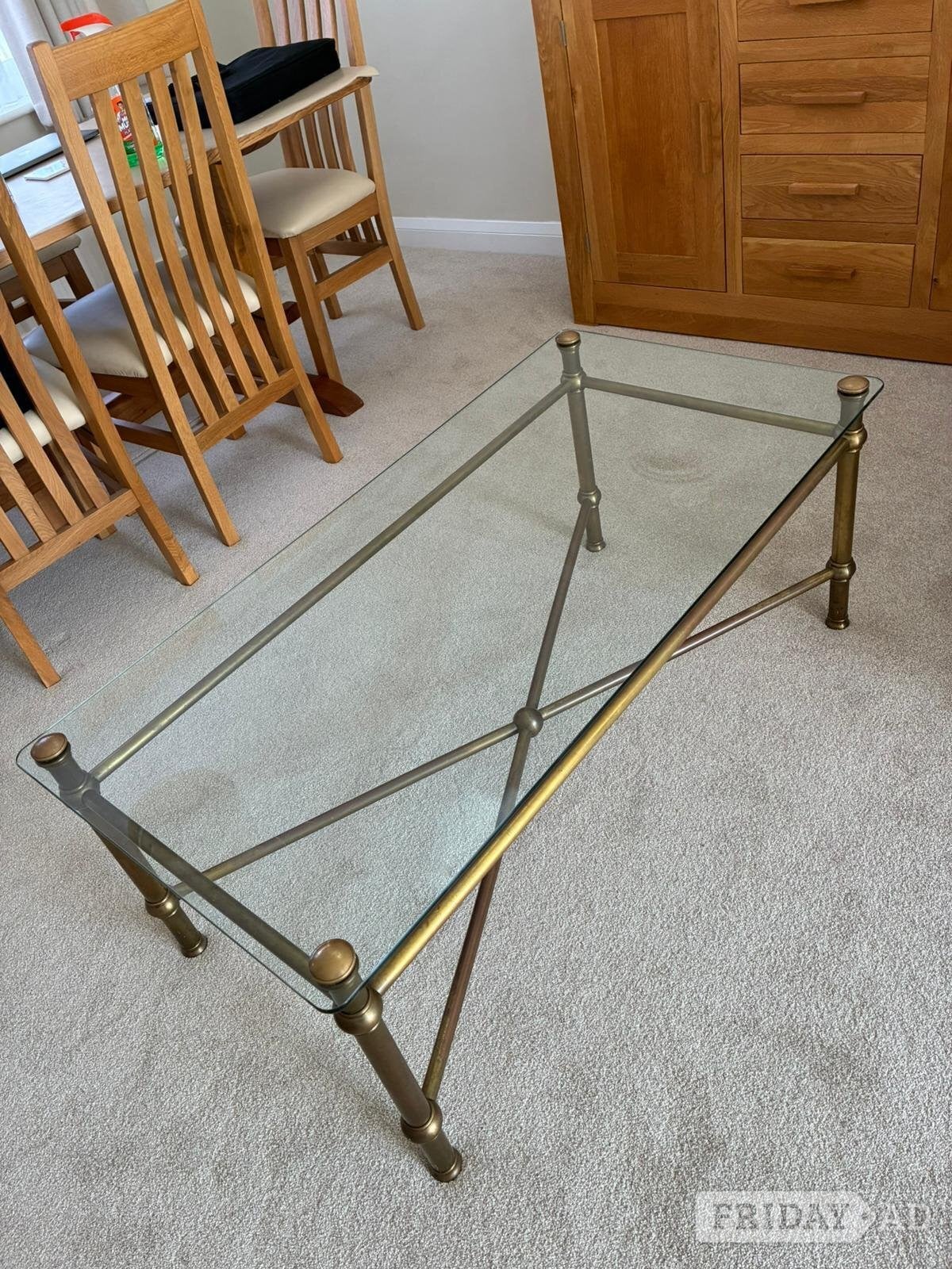 Antique Brass Coffee Table in Hastings
