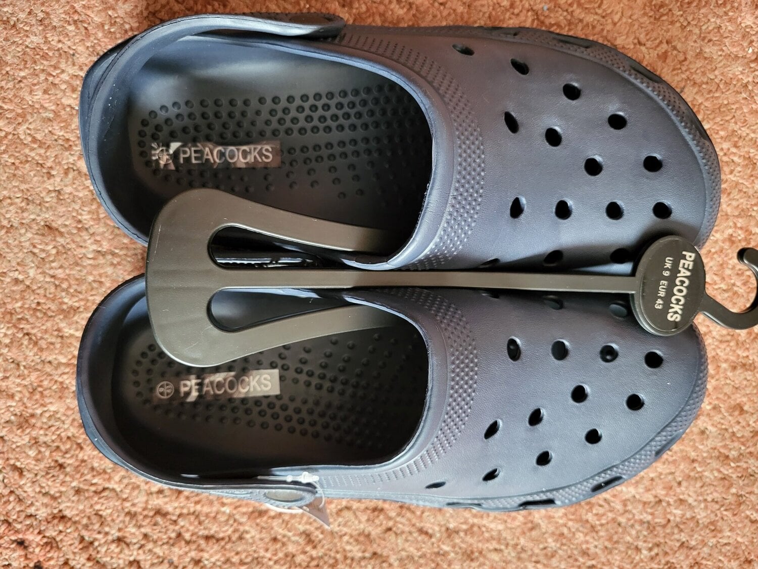 Brighton mens " peacocks " crock shoes size 9 see discription