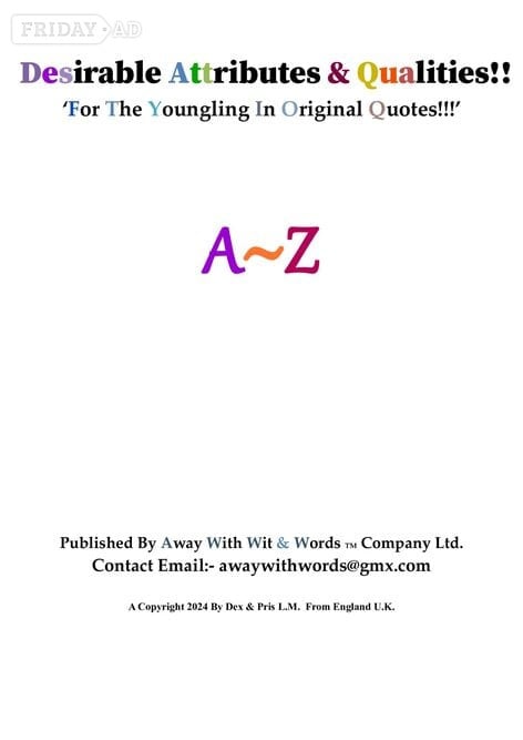 Purchase! Desirable Attributes & Qualities!!  PDF Large Booklet!! For Only £3.00 in Manchester