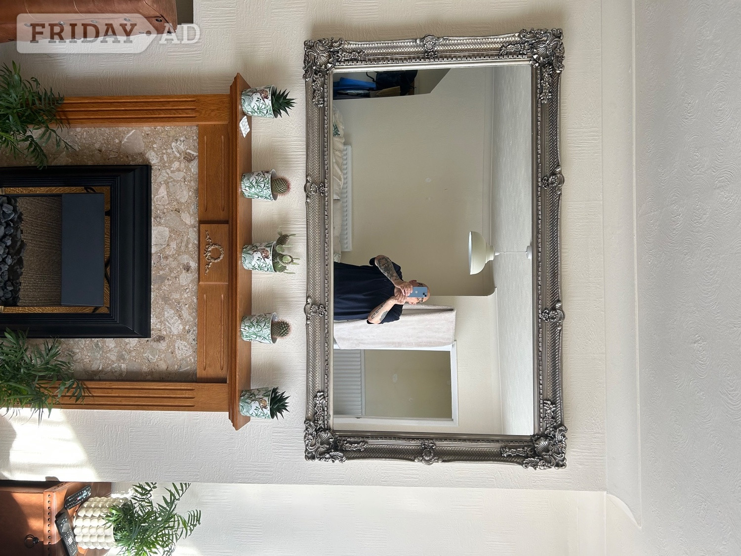 Large mirror for sale lovely condition heavy with nice decor in Shoreham-By-Sea