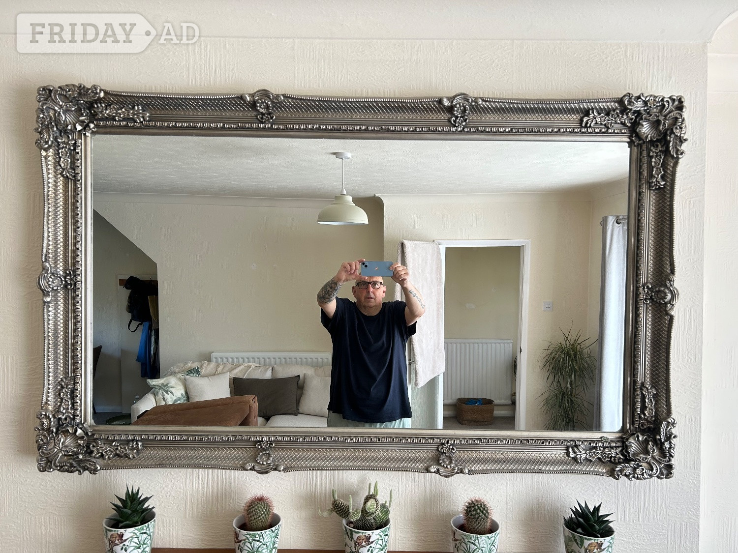 Shoreham-By-Sea Large mirror for sale lovely condition heavy with nice decor