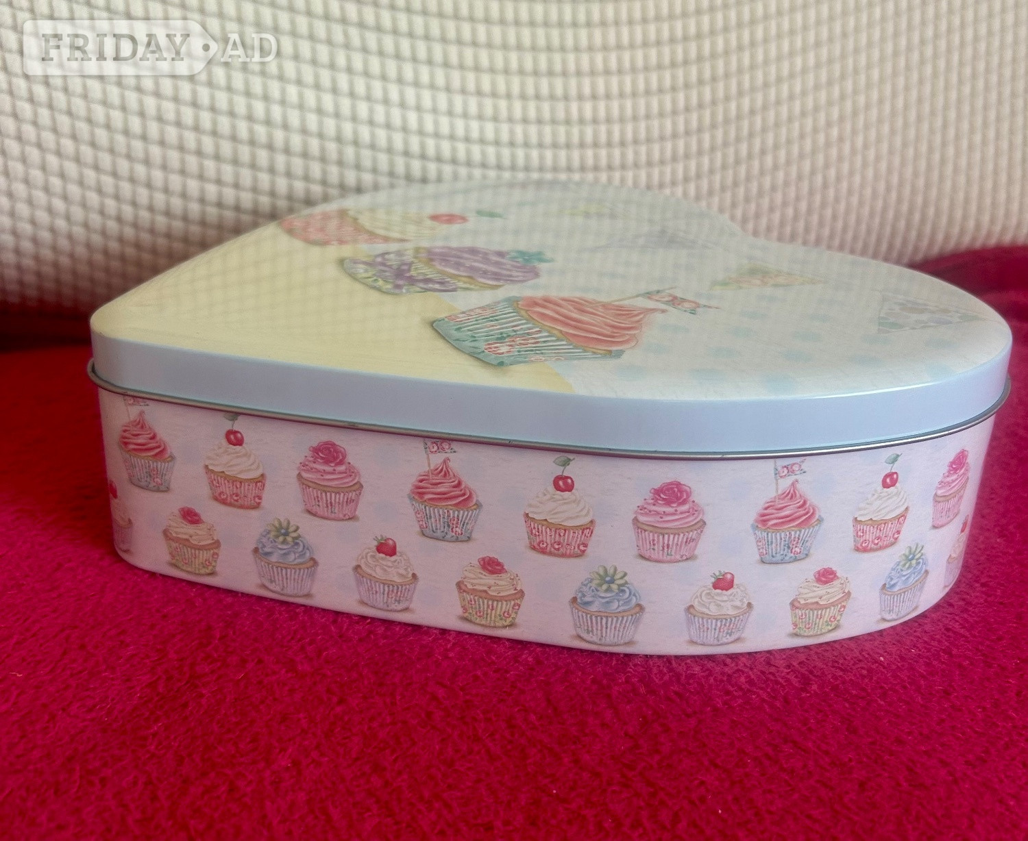 2 heart shaped cupcake design tins ￼ - Home Decor