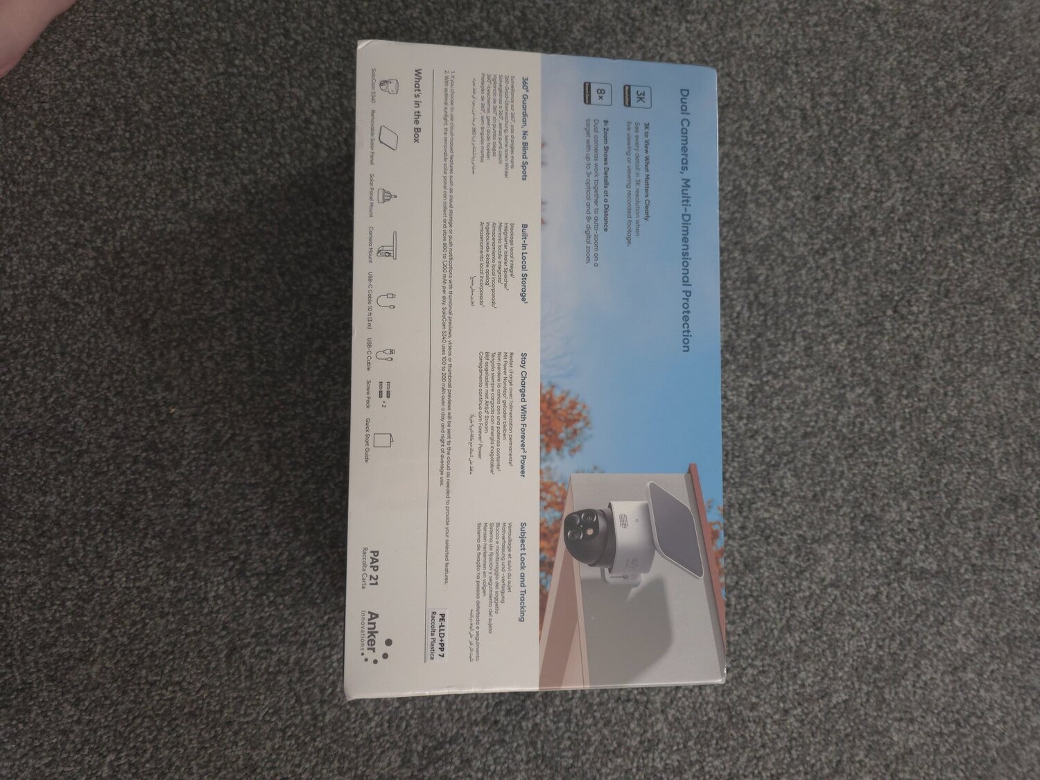 EUFY SOLOCAM S340 BRAND NEW IN SEALED BOX  COST £179 IN ARGOS  