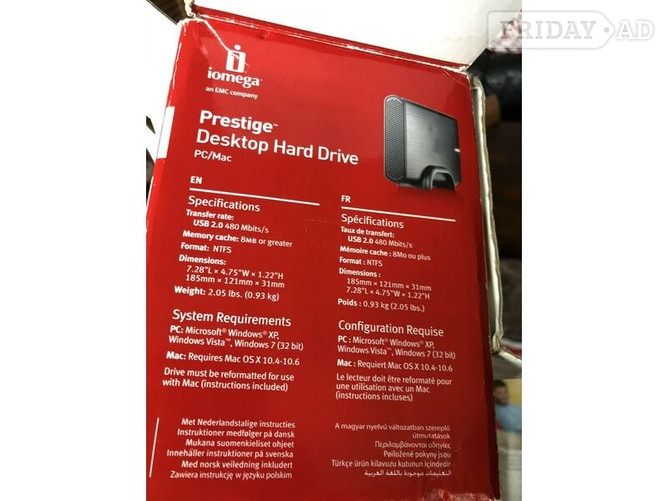 Iomega Prestige External Hard Disk Drive 1TB 1000GB Desktop PC Mac Laptop - Computers & Electronics in Waterlooville
