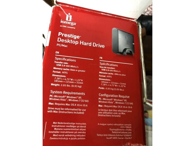 Iomega Prestige External Hard Disk Drive 1TB 1000GB Desktop PC Mac Laptop - Computers & Electronics in Waterlooville