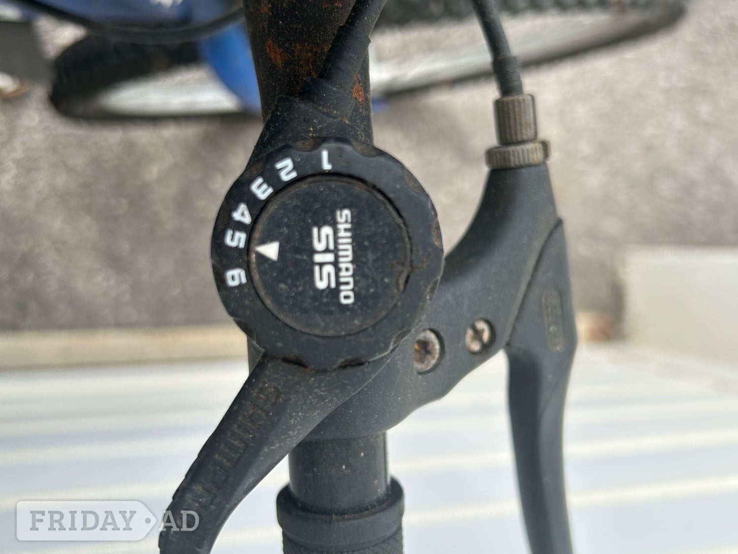 Men’s blue Dakar mountain bike. Light rusting but frame sound.