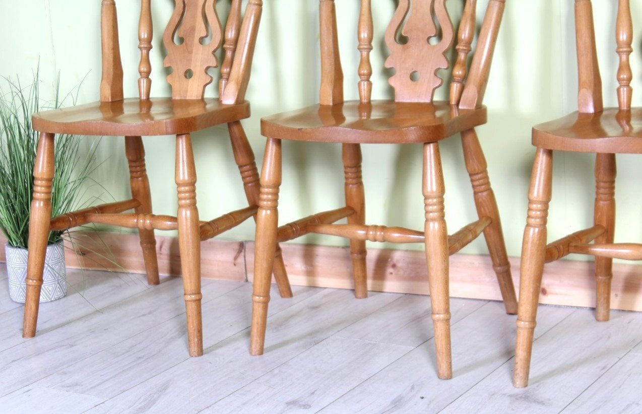 Delivery Options - Solid Beech Traditional Farmhouse Fiddle Back  - Furniture in Hailsham