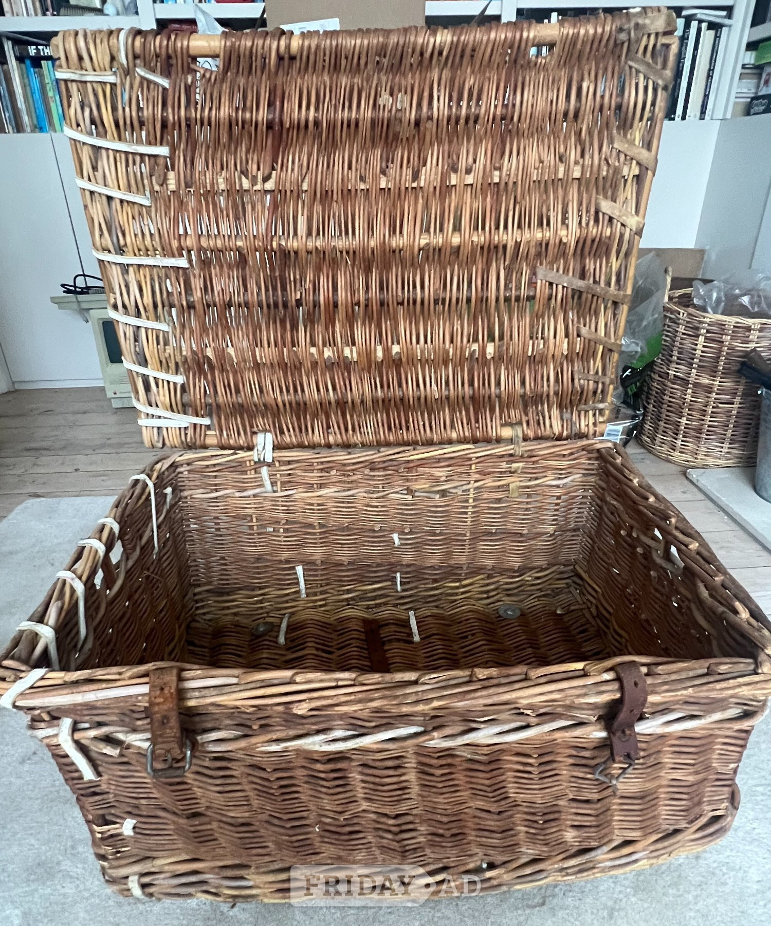 Vintage 'London Linen' Laundry basket