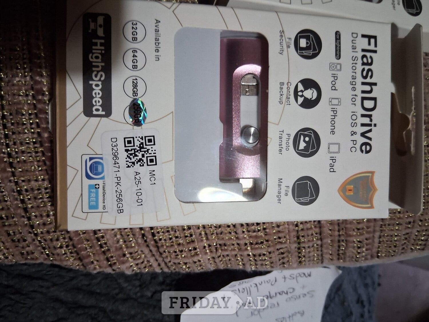 2 boxed unused flash drives 256gb