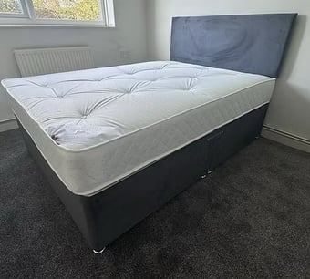 double apollo mattress with divan base and headboard 