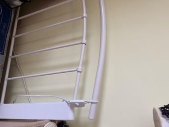 Single/super king trundle bed white metal frame