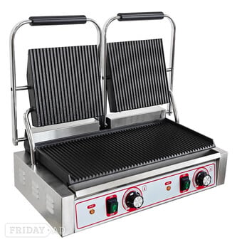 Commercial Double Large Panini, Toastie, Baguette press Grill 