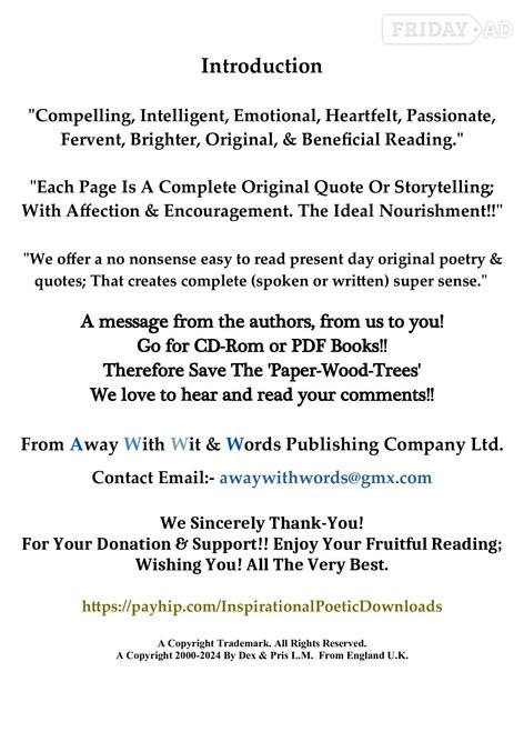 Manchester Purchase To Download 'Personally Deep Poetry.'  Book!! For £3.00