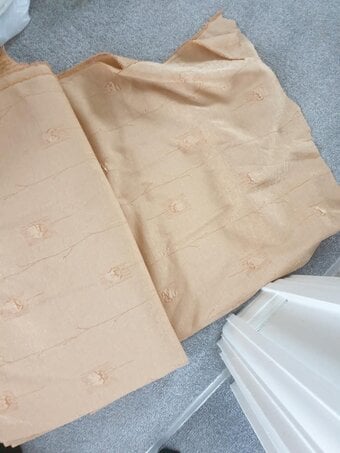 Curtain Material, Lining and Heading Tape.