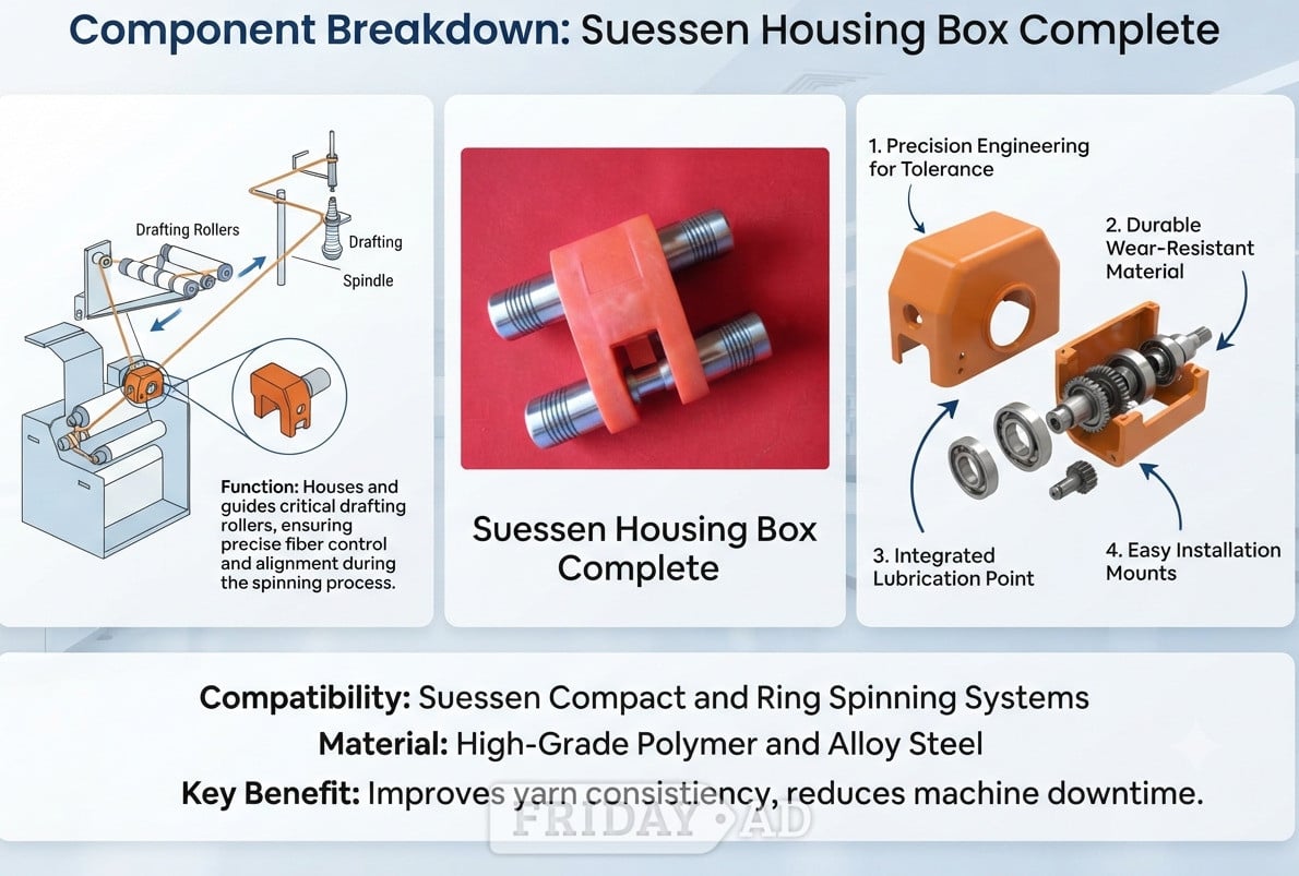 Suessen Housing Box Complete – Textile Machine Spare Part