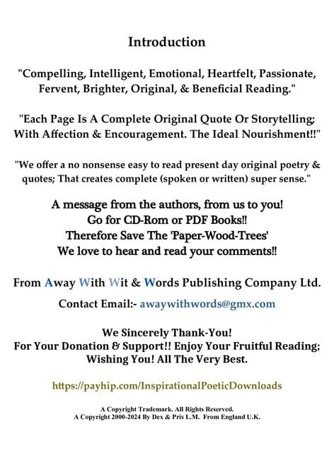 Rochester Purchase To Download 'Personally Deep Poetry.'  Book!! For £3.00