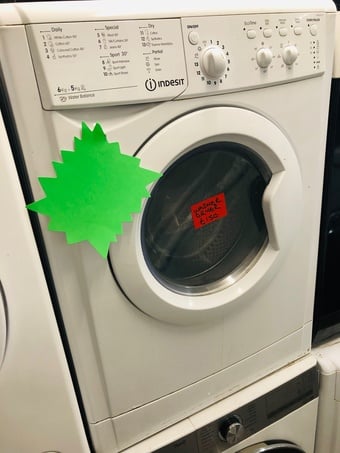 Indesit 6KG wash & 5kg dry water balance washer dryer 