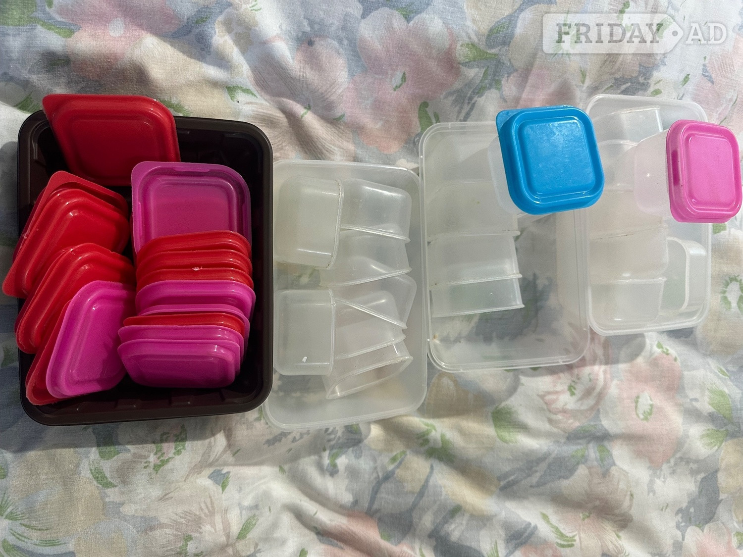 20 small boxes /containers
