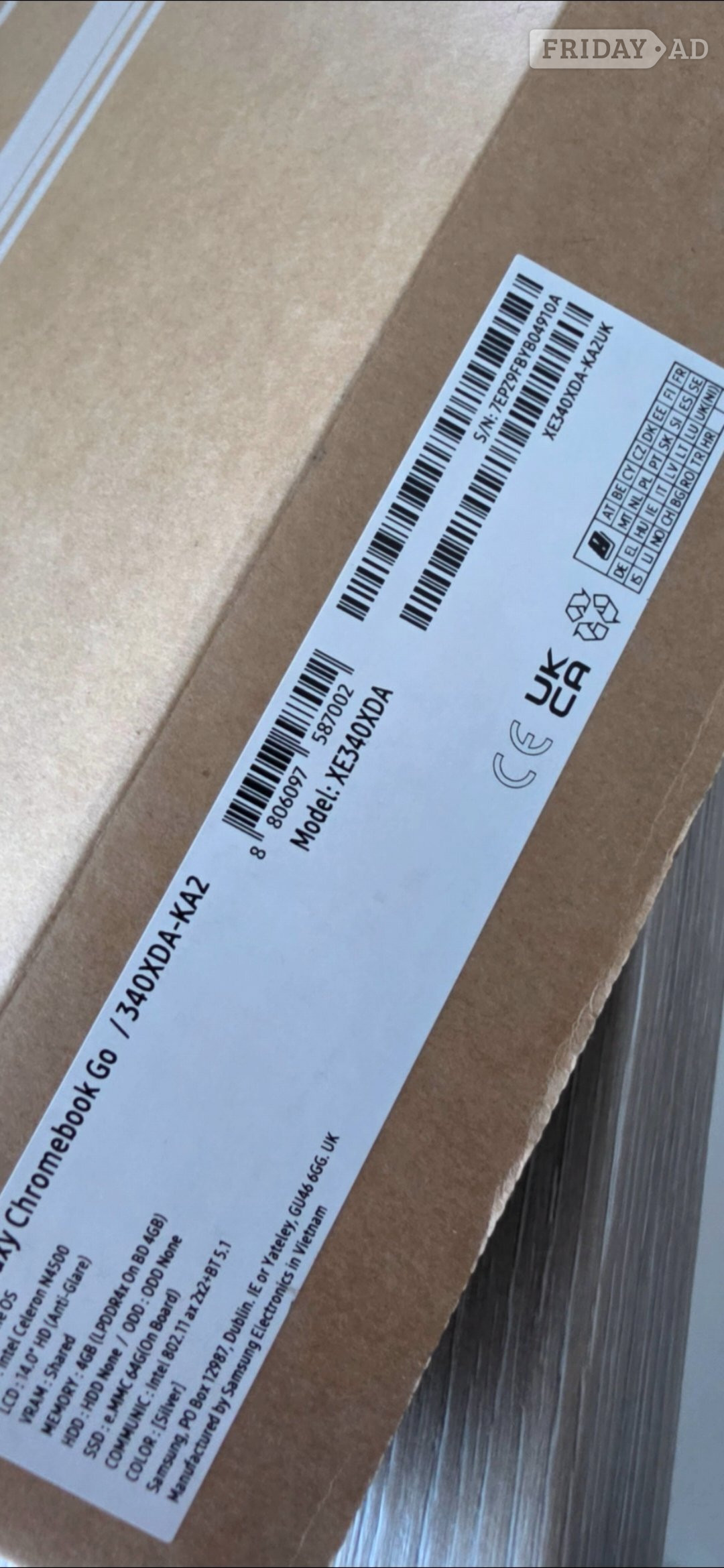 Eastbourne BRAND NEW Samsung Chromebook 64GB/4GB RAM for sale