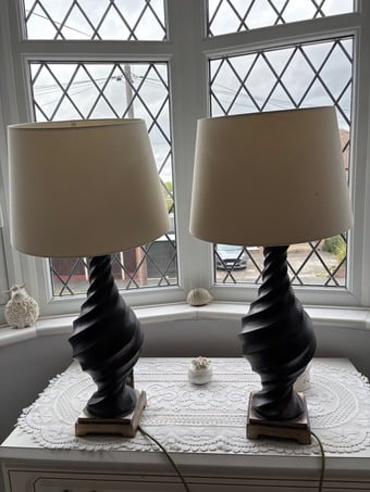 A pair of attractive table lamps 