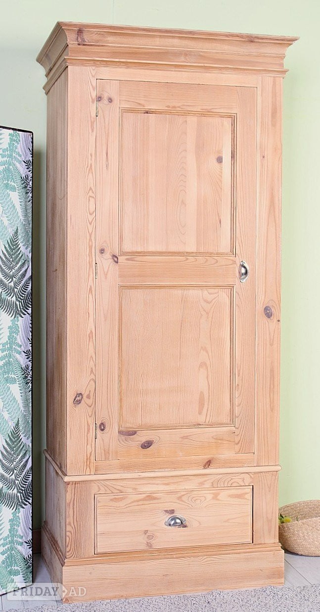 Delivery Options-Cottage Pine Farmhouse Wardrobe 2 Main Sections in Hailsham