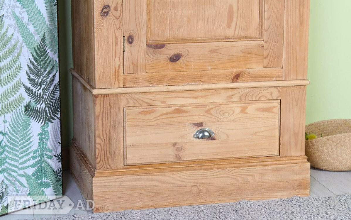 Hailsham Delivery Options-Cottage Pine Farmhouse Wardrobe 2 Main Sections