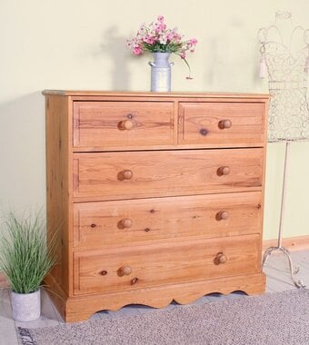 UK Delivery - Large Farmhouse Pine Chest Of Drawers