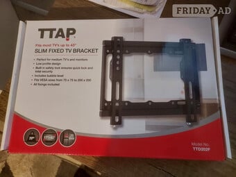 Slim fixed TV wall bracket up to 43''
