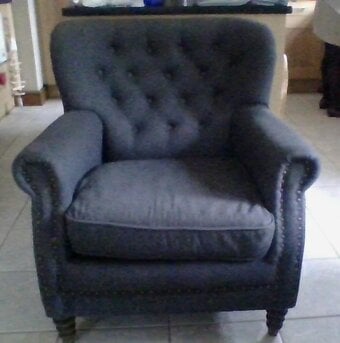 Grey fabric chair