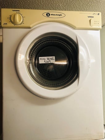 White knight mini tumble dryer works perfectly 