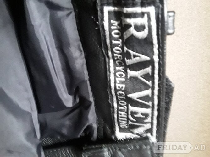Eastbourne Mens Black Leather Bike Pants 