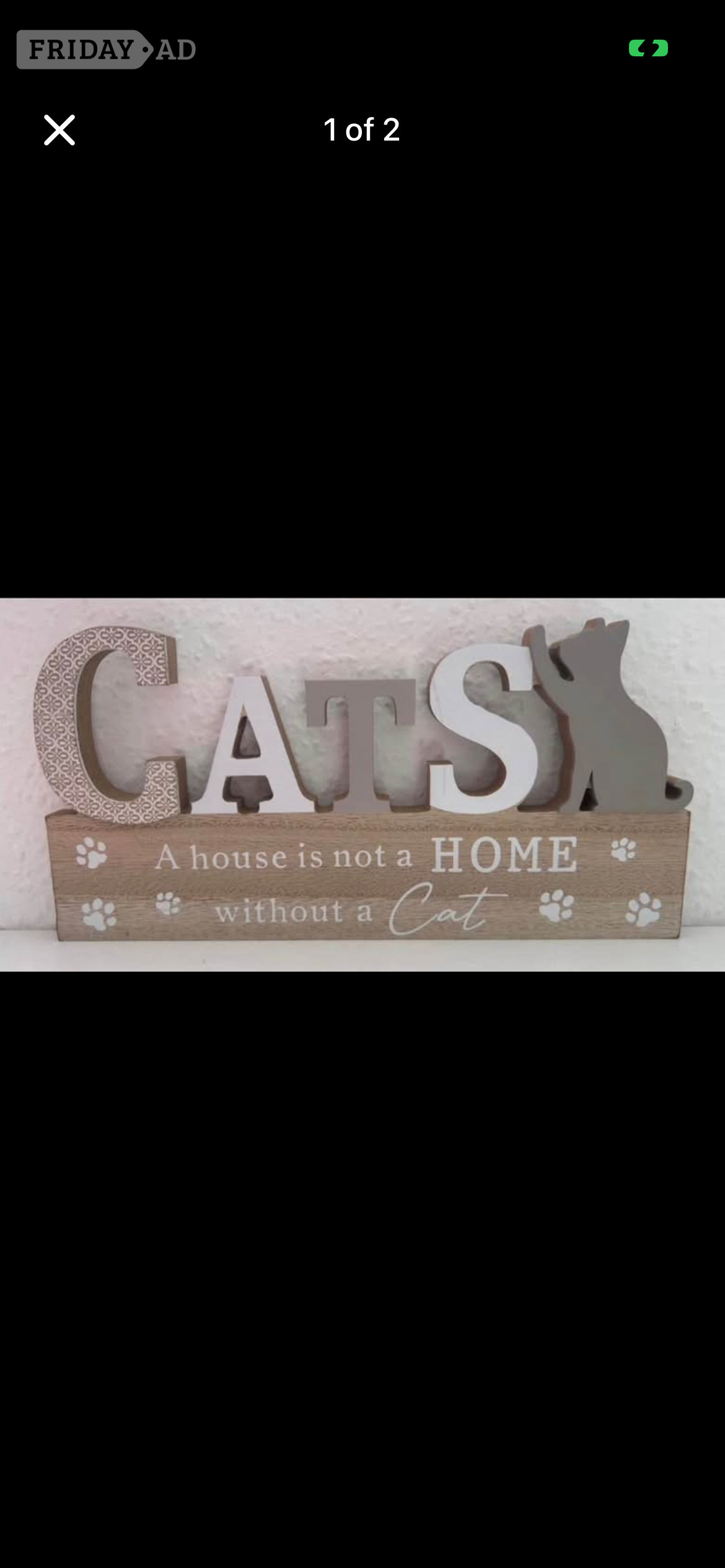 Cats wall hanging/plaque ￼ in Peterborough