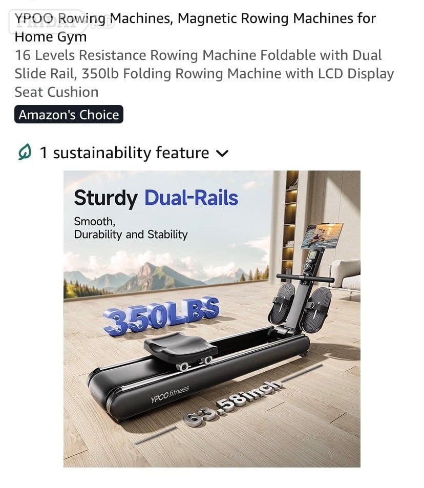 Worthing Rowing Machine - Magnetic with 16 Levels