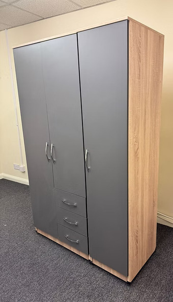 METRO 3 door with 3 drawers - (oak/grey)