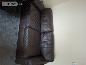 Brown 2 Seater Sofa.