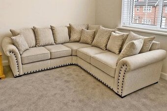 Harrison 5x Seater Sofa With Scatter Back Cushions For Sale 