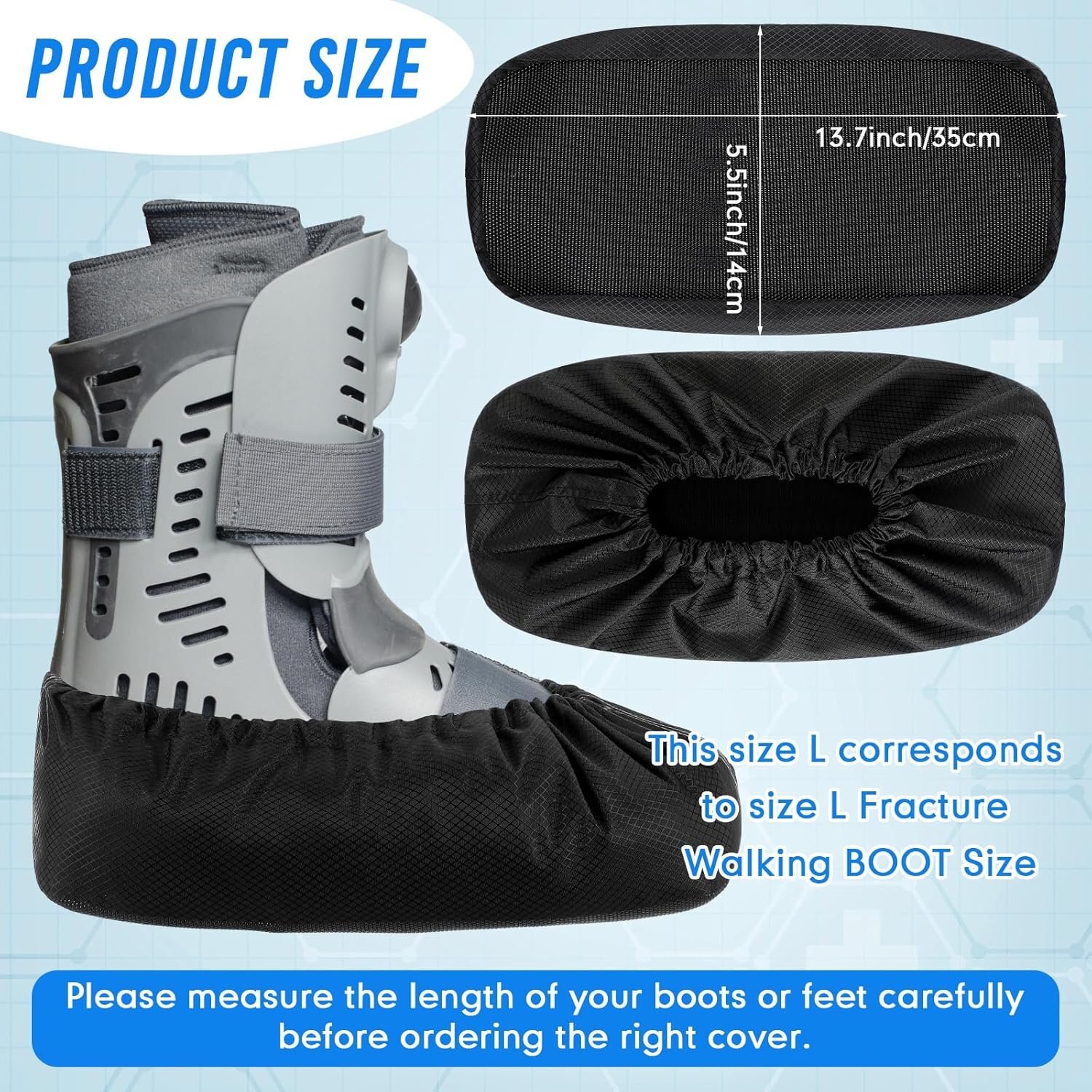 2 Pcs Air Cam Walking Boot Covers for Medical Fracture Cast Boots