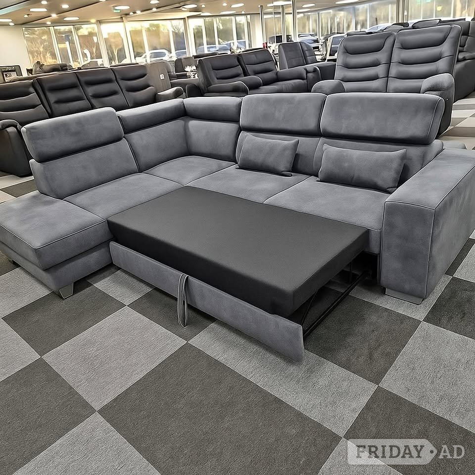 Grey pull out sofa bed with storage ¬ delivery option available