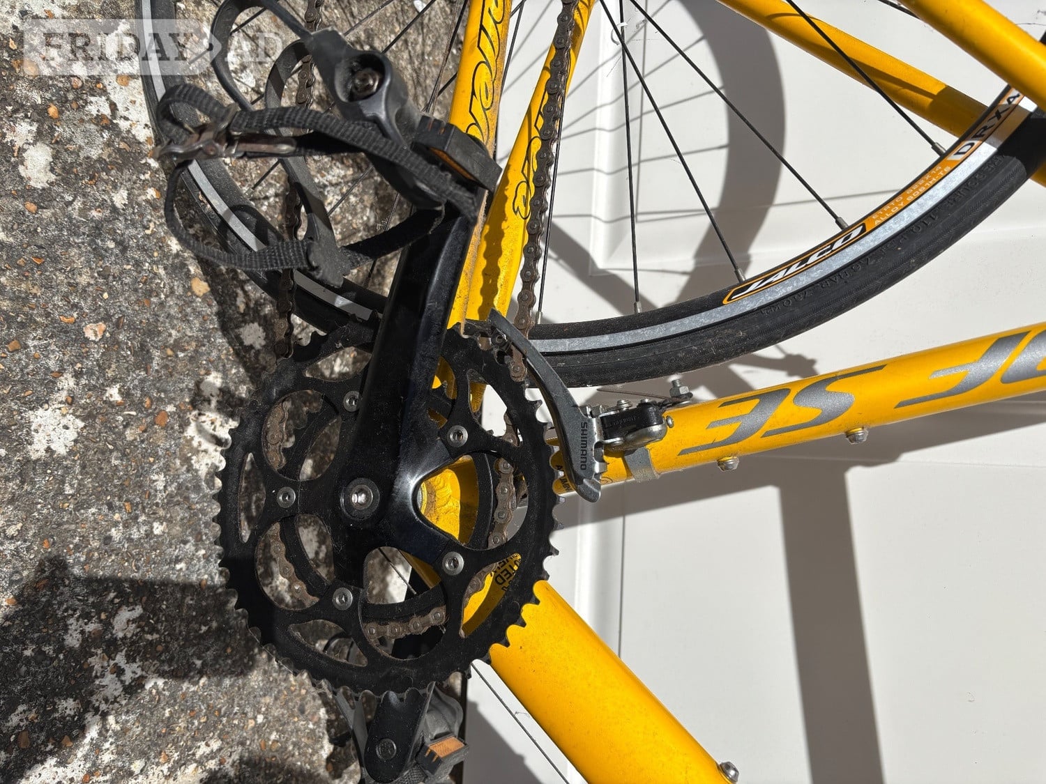 Bexhill-On-Sea Carrera Virtuoso lightweight frame in bright yellow