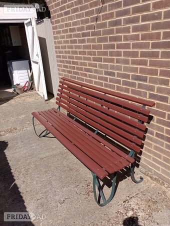 Restored park bench