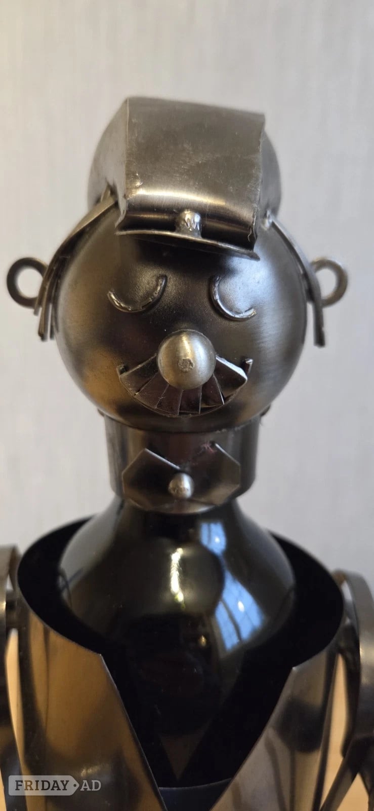 Novelty Metal Sculpture Wine Bottle Holder. Golfer in Nottingham